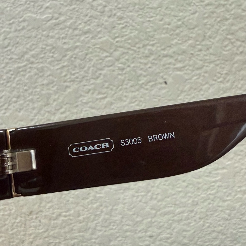 COACH S3005 Brown Gold Logo Arm -125/150? Nearsighted RX Prescription Sunglasses - Picture 13 of 16